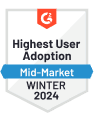 G2 - Highest User Adoption Summer 2023