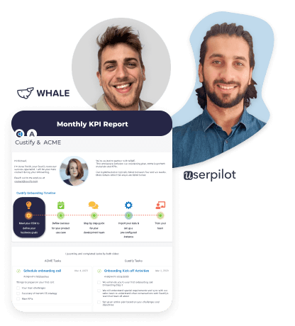 Custify customers monthly KPI report