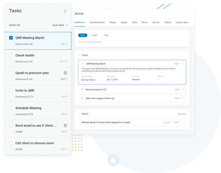 customer success tool for task management