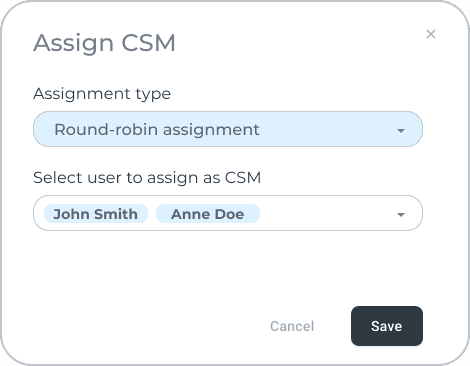 task assignment in custify example