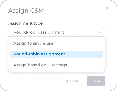 task assignment in custify example