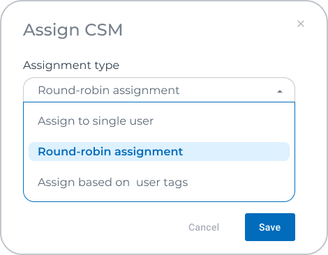 task assignment in custify example