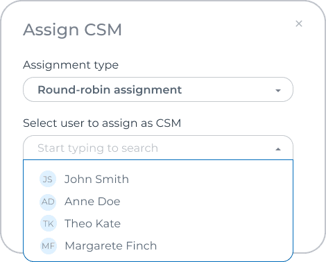 task assignment in custify example