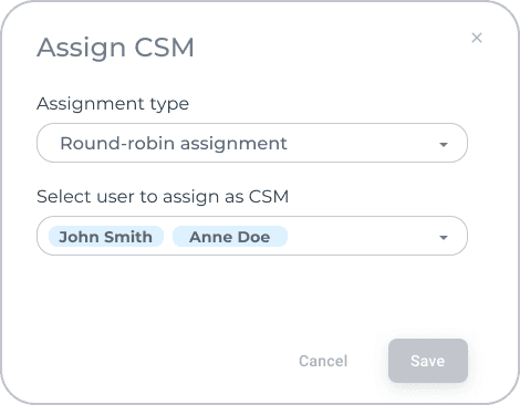 task assignment in custify example