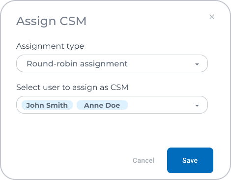 task assignment in custify example