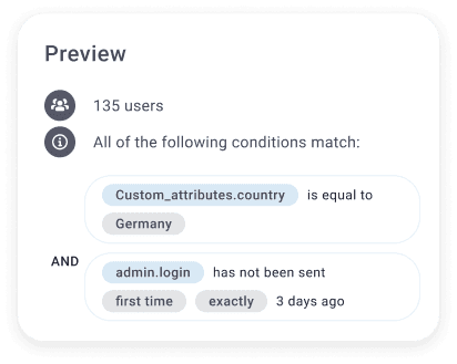 personalized customer success automation flow example in custify