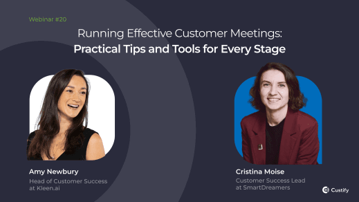 Amy Newbury (Head of CS at Kleene) Cristina Moise (CS Lead at SmartDreamers) 