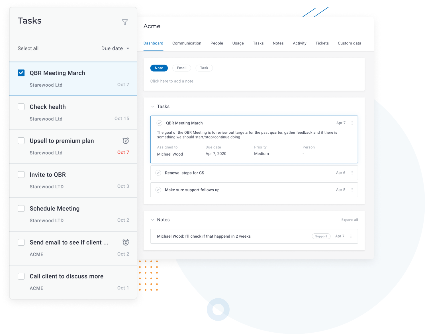 customer success tool for task management