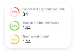 customer health score dashboard examples in custify